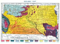 Geologic Map, South Dakota State Atlas 1904